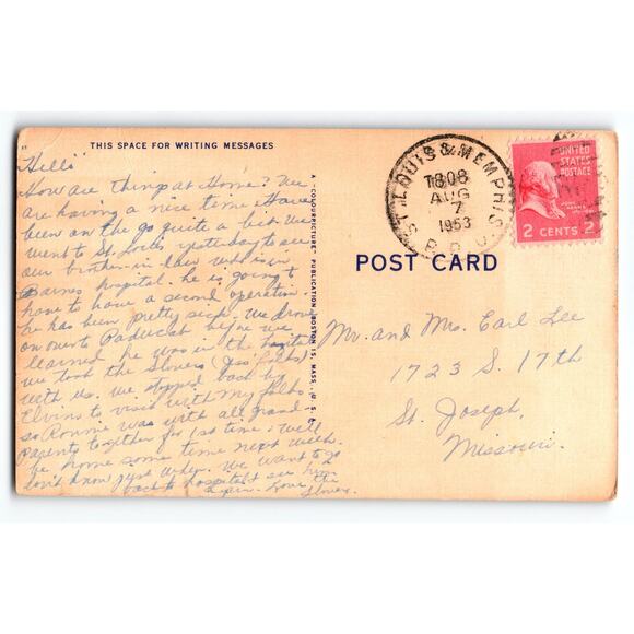 Alfred E. Neuman Vintage Linen Postcard 1953 Me Worry? Comic Character - Picture 2 of 2